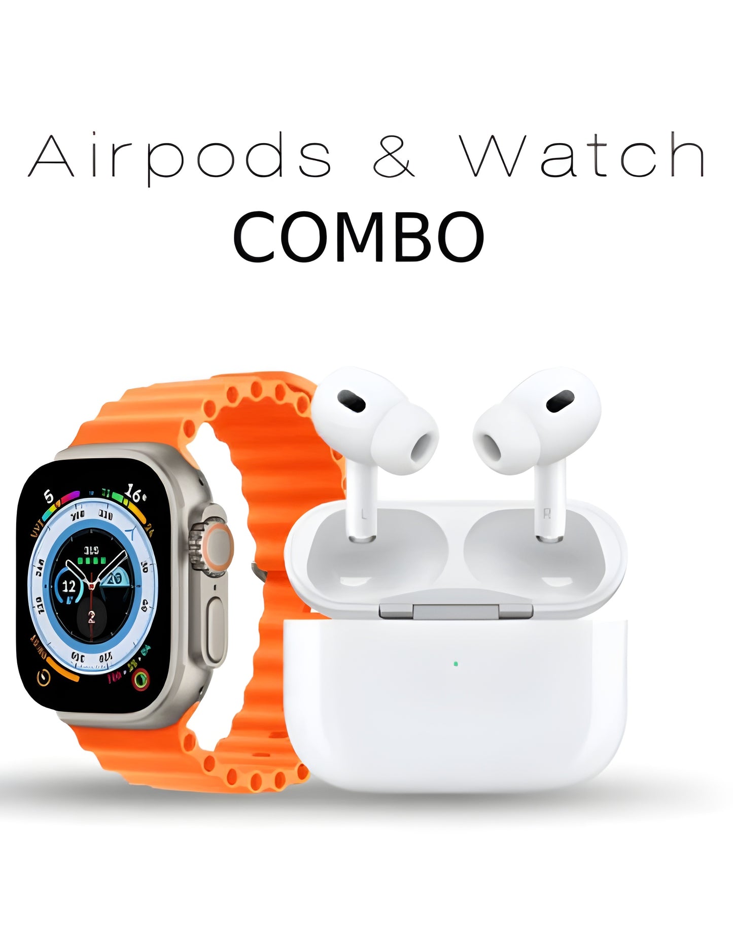 T800 Black Watch Ultra + Airpods 2nd Gen. Combo