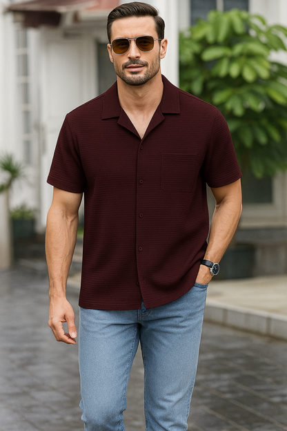 Men Relaxed Fit Fit Checkered Spread Collar Casual Shirt