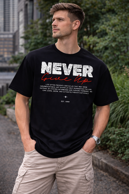 Never Give Up Oversize T-Shirt