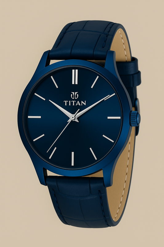 Men's Analog Leather Watch