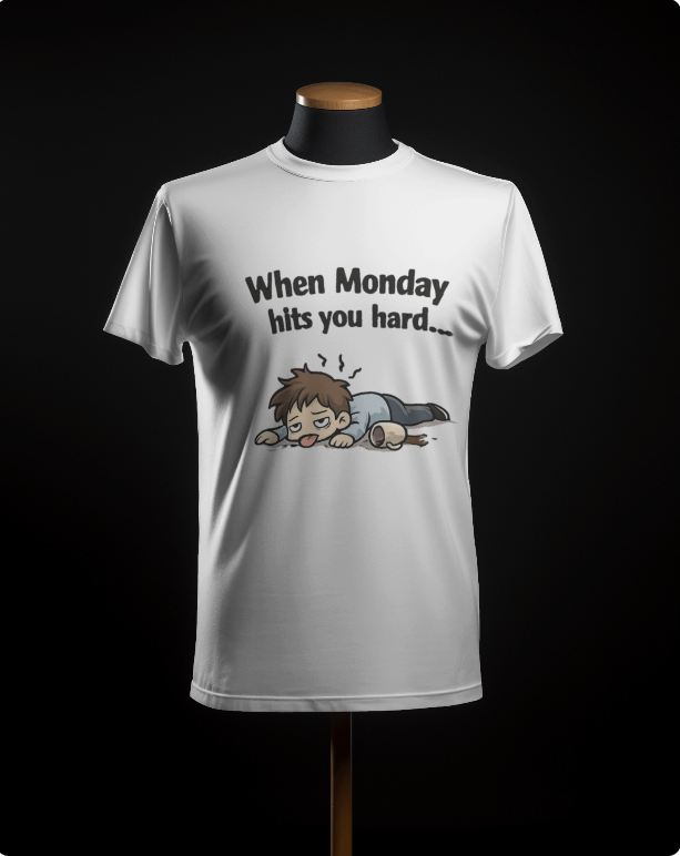 Employee : Monday Hits You Hard t-Shirt