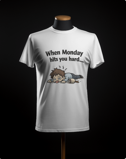 Employee : Monday Hits You Hard t-Shirt
