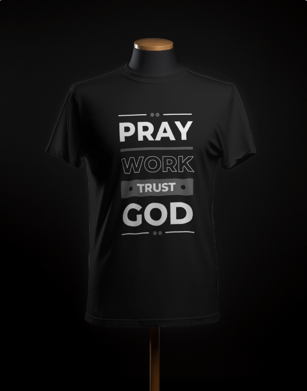 Employee : Pray Work Trust God T-Shirt