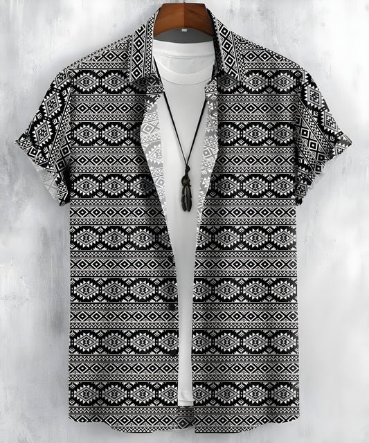 Men Comfort Fit Fit Printed Slim Collar Casual Shirt