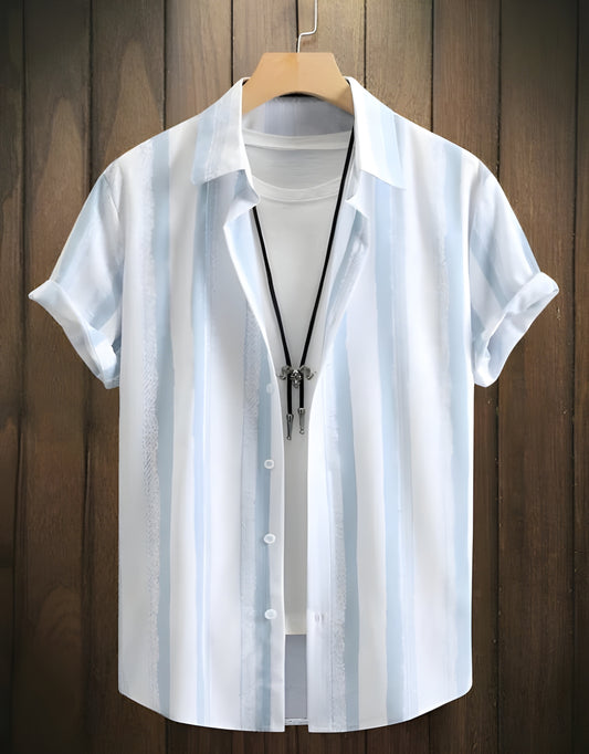 Men Regular Fit Printed Spread Collar Casual Shirt
