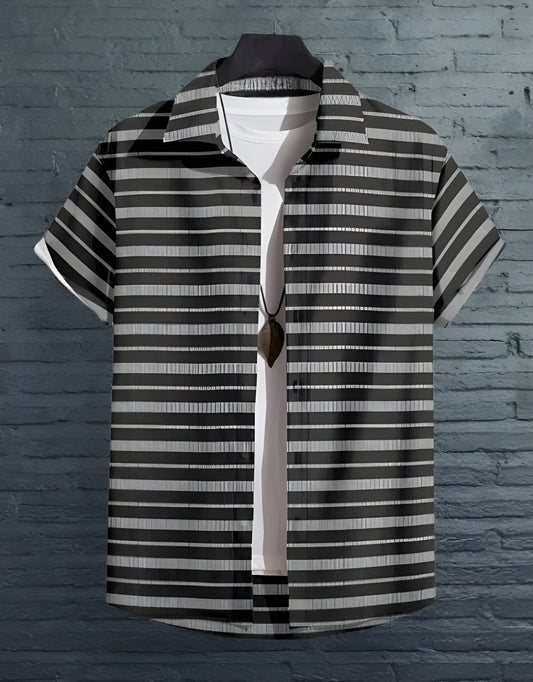 Men Regular Fit Printed Spread Collar Casual Shirt