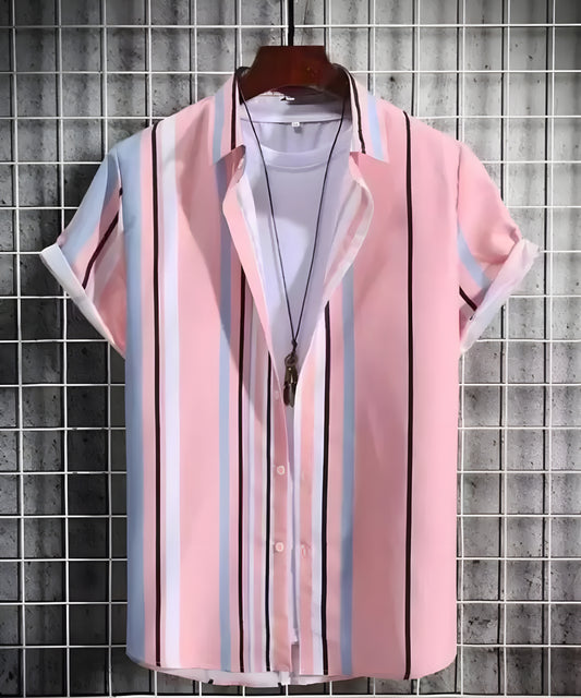Men Regular, Super Slim Fit Checkered Ribbed Collar Casual Shirt