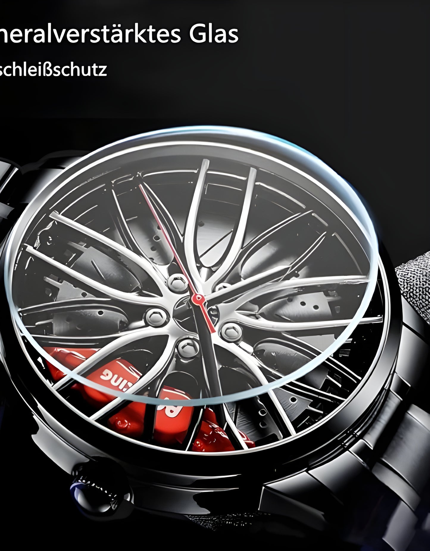 Men Watch Car Wheel Hub Dial 3D Waterproof Sports Watch